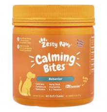 Zesty Paws, Calming Bites™, For Dogs, All Ages, Peanut Butter, 90 Soft Chews, 12.7 oz (360 g)