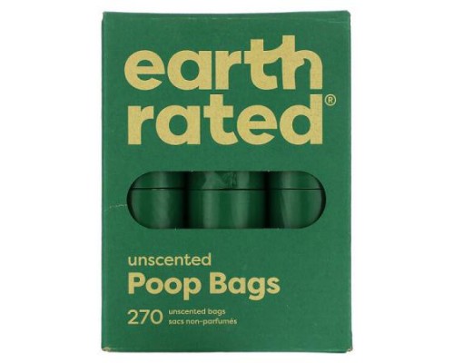 Earth Rated, Dog Poop Bags, Unscented, 270 Bags Earth Rated, Dog Poop Bags, Unscented, 270 Bags
