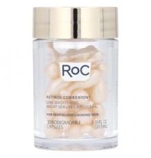 RoC, Retinol Correxion, Line Smoothing Night Serum Capsules, 30 Biodegradable Capsules, 0.35 fl oz (10.5 ml)