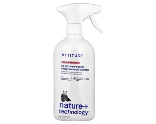ATTITUDE, Nature + Technology™, All-Purpose Cleaner, Unscented, 27.1 fl oz ( 800 ml) ATTITUDE, Nature + Technology™, All-Purpose Cleaner, Unscented, 27.1 fl oz ( 800 ml)