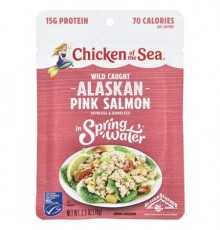 Chicken of the Sea, Wild Caught Alaskan Pink Salmon, In Spring Water, 2.5 oz (70 g)