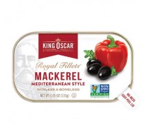 King Oscar, Royal Fillets, Mackerel Mediterranean Style, 4.05 oz (115 g)