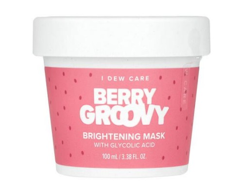 I Dew Care, Berry Groovy, Brightening Beauty Mask with Glycolic Acid , 3.38 fl oz (100 ml) (Discontinued Item) I Dew Care, Berry Groovy, Brightening Beauty Mask with Glycolic Acid , 3.38 fl oz (100 ml) (Discontinued Item)