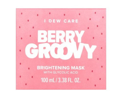 I Dew Care, Berry Groovy, Brightening Beauty Mask with Glycolic Acid , 3.38 fl oz (100 ml) (Discontinued Item) I Dew Care, Berry Groovy, Brightening Beauty Mask with Glycolic Acid , 3.38 fl oz (100 ml) (Discontinued Item)