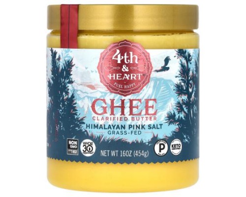 4th & Heart, Ghee Clarified Butter, Himalayan Pink Salt, 16 oz ( 454 g) 4th & Heart, Ghee Clarified Butter, Himalayan Pink Salt, 16 oz ( 454 g)