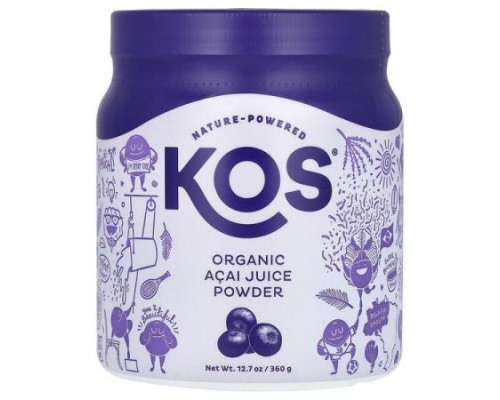 KOS, Organic Acai Juice Powder, 12.7 oz (360 g) KOS, Organic Acai Juice Powder, 12.7 oz (360 g)