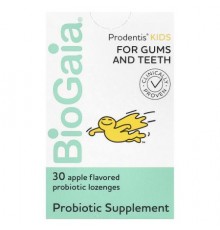 BioGaia, Prodentis Kids®, Probiotic Lozenges, Apple, 200 Million CFU, 30 Lozenges