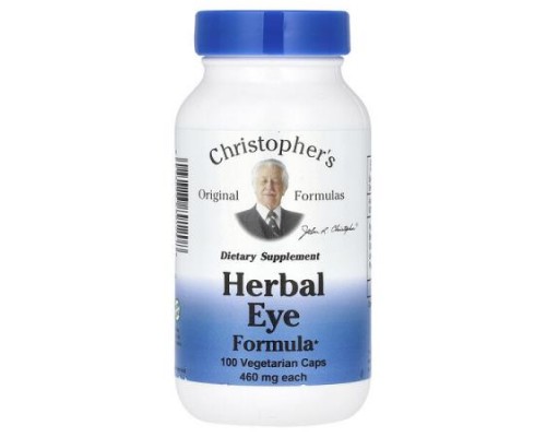 Christopher's Original Formulas, Herbal Eye Formula, 100 Vegetarian Caps Christopher's Original Formulas, Herbal Eye Formula, 100 Vegetarian Caps