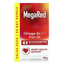 Schiff, MegaRed, Omega-3s Fish Oil, Vanilla, 800 mg, 80 Softgels