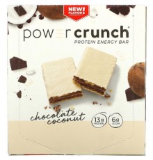 BNRG, Power Crunch Protein Energy Bar, Chocolate Coconut, 12 Bars, 1.4 oz (40 g) Each