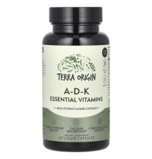 Terra Origin, A-D-K Essential Vitamins, 60 Liquid Capsules