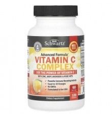 BioSchwartz, Vitamin C Complex with Zinc, Bioflavonoids & Rose Hips, 120 Capsules
