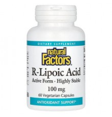 Natural Factors, R-Lipoic Acid, 100 mg, 60 Vegetarian Capsules