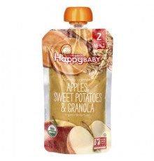 Happy Family Organics, Happy Baby, Organic Baby Food, 6+ Months, Apples, Sweet Potatoes & Granola, 4 oz (113 g)