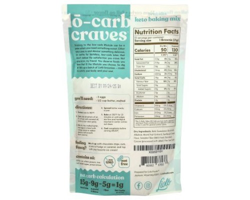 Livlo, Brownies, Keto Baking Mix, 9 oz (256 g) Livlo, Brownies, Keto Baking Mix, 9 oz (256 g)