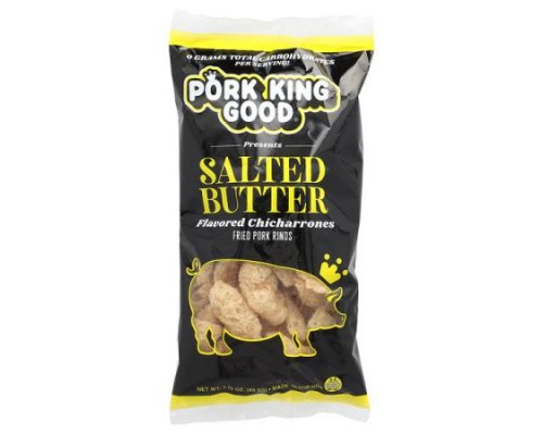 Pork King Good, Flavored Chicharrones, Salted Butter, 1.75 oz (49.5 g)