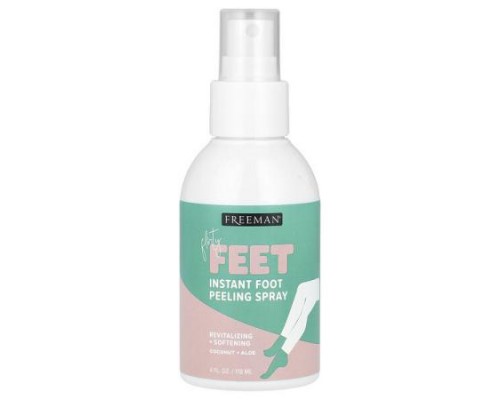 Freeman Beauty, Flirty Feet, Instant Foot Peeling Spray, Coconut + Aloe, 4 fl oz (118 ml)