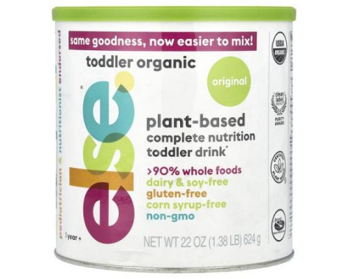 Else, Plant-Based Complete Nutrition Toddler Drink, Original, 1 Year +, 22 oz (624 g) Else, Plant-Based Complete Nutrition Toddler Drink, Original, 1 Year +, 22 oz (624 g)