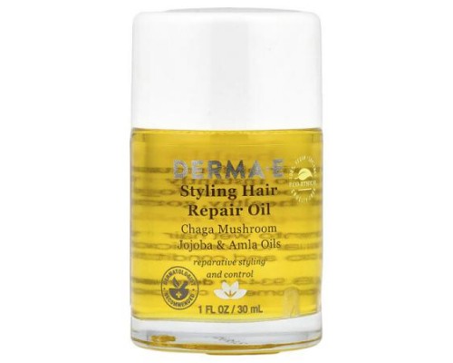 DERMA E, Styling Hair Repair Oil, 1 fl oz (30 ml) DERMA E, Styling Hair Repair Oil, 1 fl oz (30 ml)