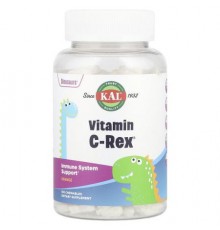 KAL, Dinosaurs®, Vitamin C-Rex®, Orange, 100 mg, 100 Chewables