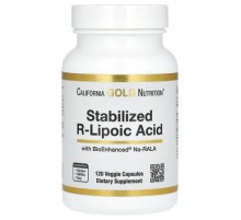 California Gold Nutrition, Stabilized R-Lipoic Acid with Bio-Enhanced® Na-RALA and Biotin, 120 Veggie Capsules
