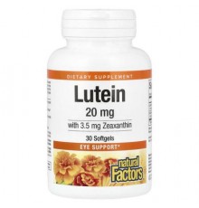 Natural Factors, Lutein, 20 mg , 30 Softgels