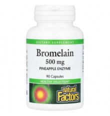 Natural Factors, Bromelain, 500 mg, 90 Capsules