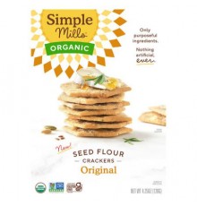 Simple Mills, Organic Seed Flour Crackers, Original, 4.25 oz (120 g)