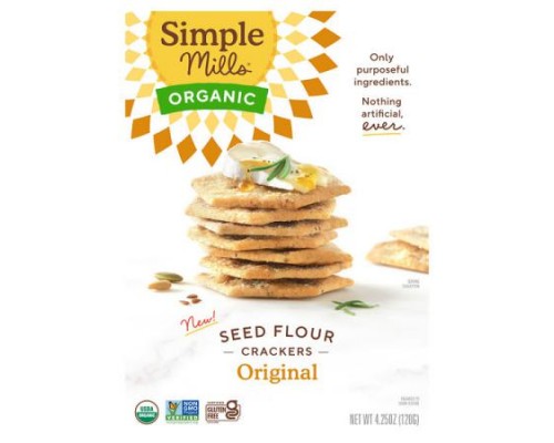 Simple Mills, Organic Seed Flour Crackers, Original, 4.25 oz (120 g) Simple Mills, Organic Seed Flour Crackers, Original, 4.25 oz (120 g)