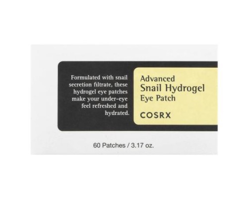 CosRx, Advanced Snail Hydrogel Eye Patch, 60 Patches, 3.17 oz (90 g) CosRx, Advanced Snail Hydrogel Eye Patch, 60 Patches, 3.17 oz (90 g)