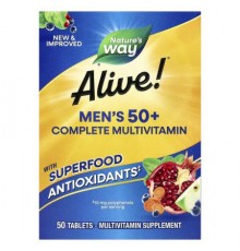 Nature's Way, Alive!® Men's 50+ Complete Multivitamin, 50 Tablets