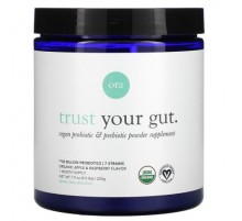 Ora, Trust Your Gut, Vegan Probiotic & Prebiotic Powder Supplement, Organic Apple & Raspberry , 7.9 oz (225 g)