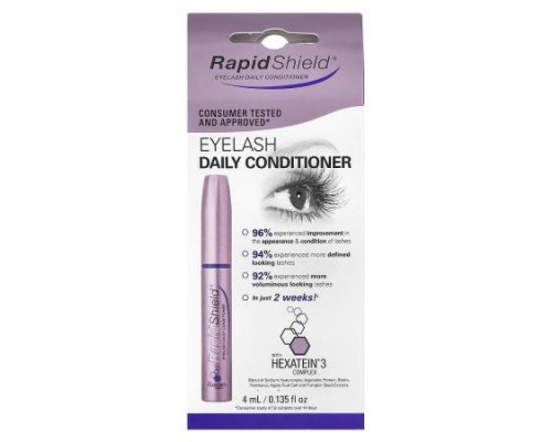RapidLash, RapidShield, Eyelash Daily Conditioner, 0.135 fl oz (4 ml)
