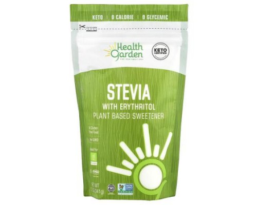 Health Garden, Stevia With Erythritol, 12 oz (341 g) Health Garden, Stevia With Erythritol, 12 oz (341 g)