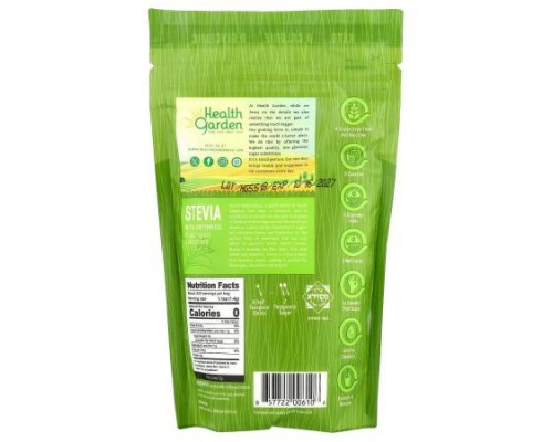 Health Garden, Stevia With Erythritol, 12 oz (341 g) Health Garden, Stevia With Erythritol, 12 oz (341 g)