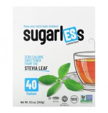 Health Garden, Sugarless, Erythritol Stevia, 40 Packets, 0.21 oz (6g) Each