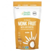 Health Garden, All-Natural Monk Fruit with Erythritol, Plant Based Sugar Alternative, Classic, 1 lb (454 g)