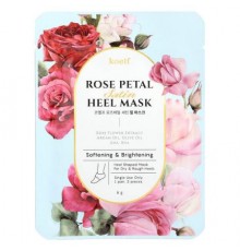 Koelf, Rose Petal Satin Heel Mask, 1 Pair, 6 g