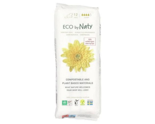 Naty, Sanitary Pads, Super, 12 Pads