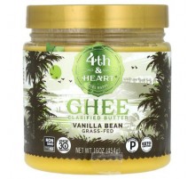 4th & Heart, Ghee Clarified Butter, Grass-Fed, Vanilla Bean, 16 oz (454 g)