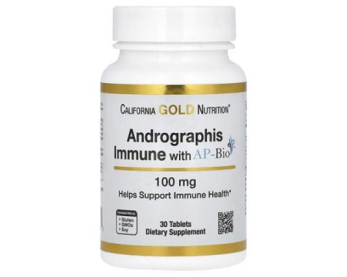 California Gold Nutrition, Andrographis Immune with AP-Bio, Andrographis Extract with Vitamin C and Zinc, 100 mg, 30 Tablets California Gold Nutrition, Andrographis Immune with AP-Bio, Andrographis Extract with Vitamin C and Zinc, 100 mg, 30 Tablets