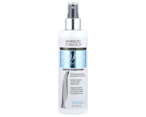 Advanced Clinicals, Keratin Smooth & Shine, Leave-In Conditioner, 8 fl oz (237 ml) Advanced Clinicals, Keratin Smooth & Shine, Leave-In Conditioner, 8 fl oz (237 ml)