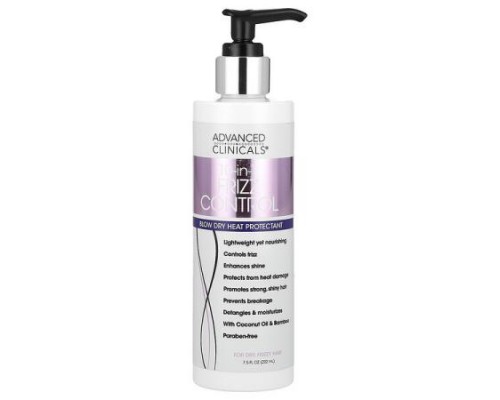 Advanced Clinicals, 10-In-1 Frizz Control, Blow Dry Heat Protectant, 7.5 fl oz (222 ml) Advanced Clinicals, 10-In-1 Frizz Control, Blow Dry Heat Protectant, 7.5 fl oz (222 ml)