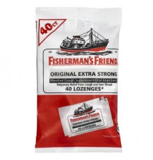 Fisherman's Friend, Menthol Cough Suppressant/ Oral Anesthetic Lozenges, Original Extra Strong, 40 Lozenges