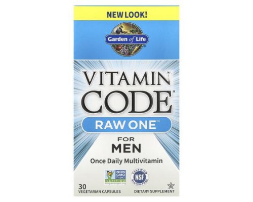 Garden of Life, Vitamin Code®, RAW One™, Once Daily Multivitamin For Men , 30 Vegetarian Capsules