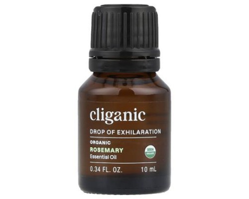 Cliganic, Drop of Exhilaration™, Organic Rosemary Essential Oil, 0.34 fl oz (10 ml)