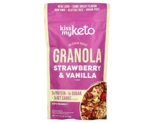 Kiss My Keto, Granola, Strawberry & Vanilla, 9.5 oz (270 g)