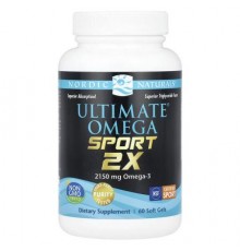 Nordic Naturals, Ultimate Omega Sport 2x, 60 Soft Gels (1,075 mg per Soft Gel)