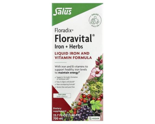 Floradix, Floravital® Iron + Herbs, 23.7 fl oz (700 ml) Floradix, Floravital® Iron + Herbs, 23.7 fl oz (700 ml)