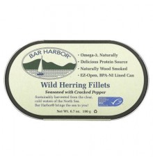 Bar Harbor, Wild Herring Fillets, Seasoned with Cracked Pepper, 6.7 oz (190 g)